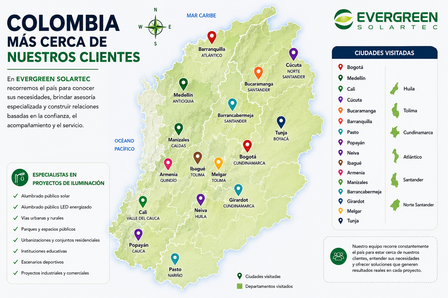 Cómo Elegir un Proveedor Confiable de Iluminación LED y Alumbrado Público para Proyectos en Colombia y Latinoamérica | Evergreen Solartec
