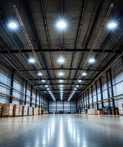 Lámpara Tipo UFO HIGH BAY 200W Energizada